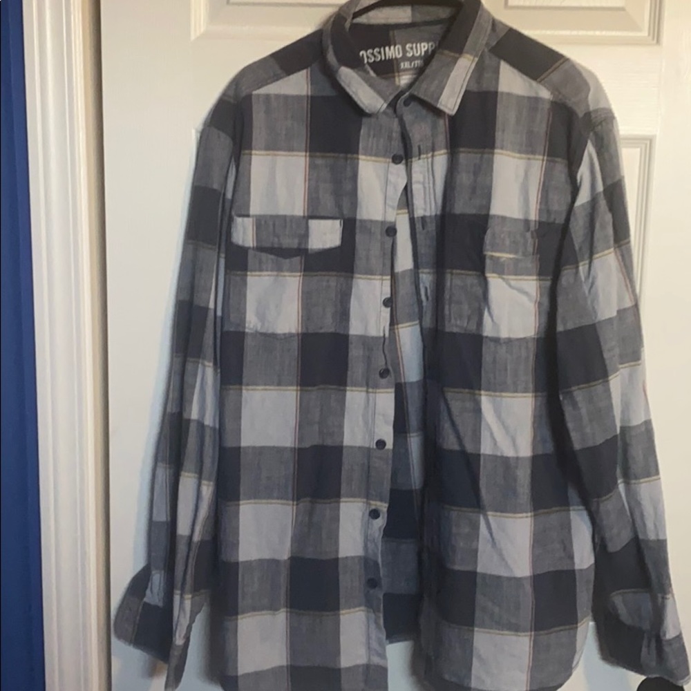 Mossimo men’s plaid button down XXL